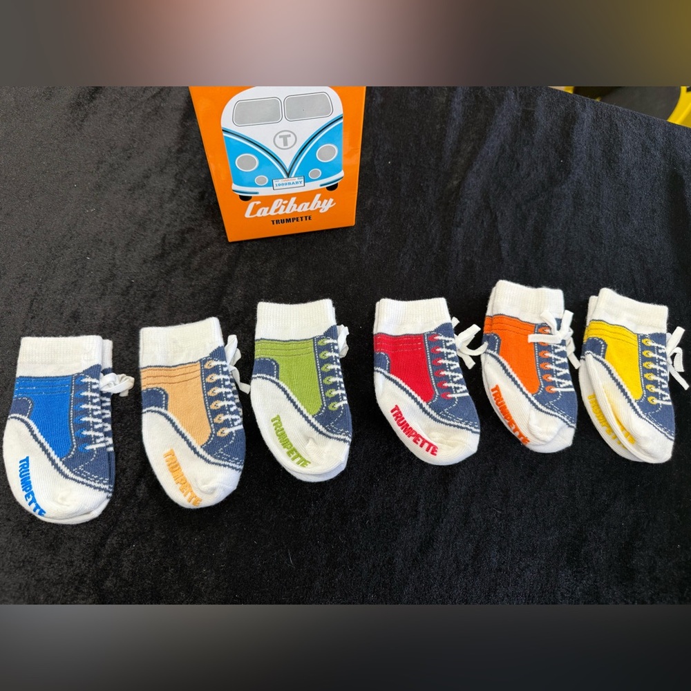 Trumpette Baby Socks Set with Colorful Sneaker Print